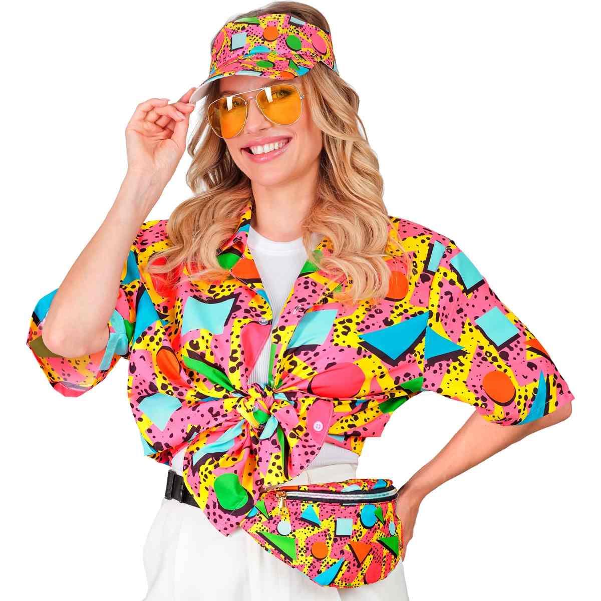 Cappello visiera moda funky marsupio multicolor anni