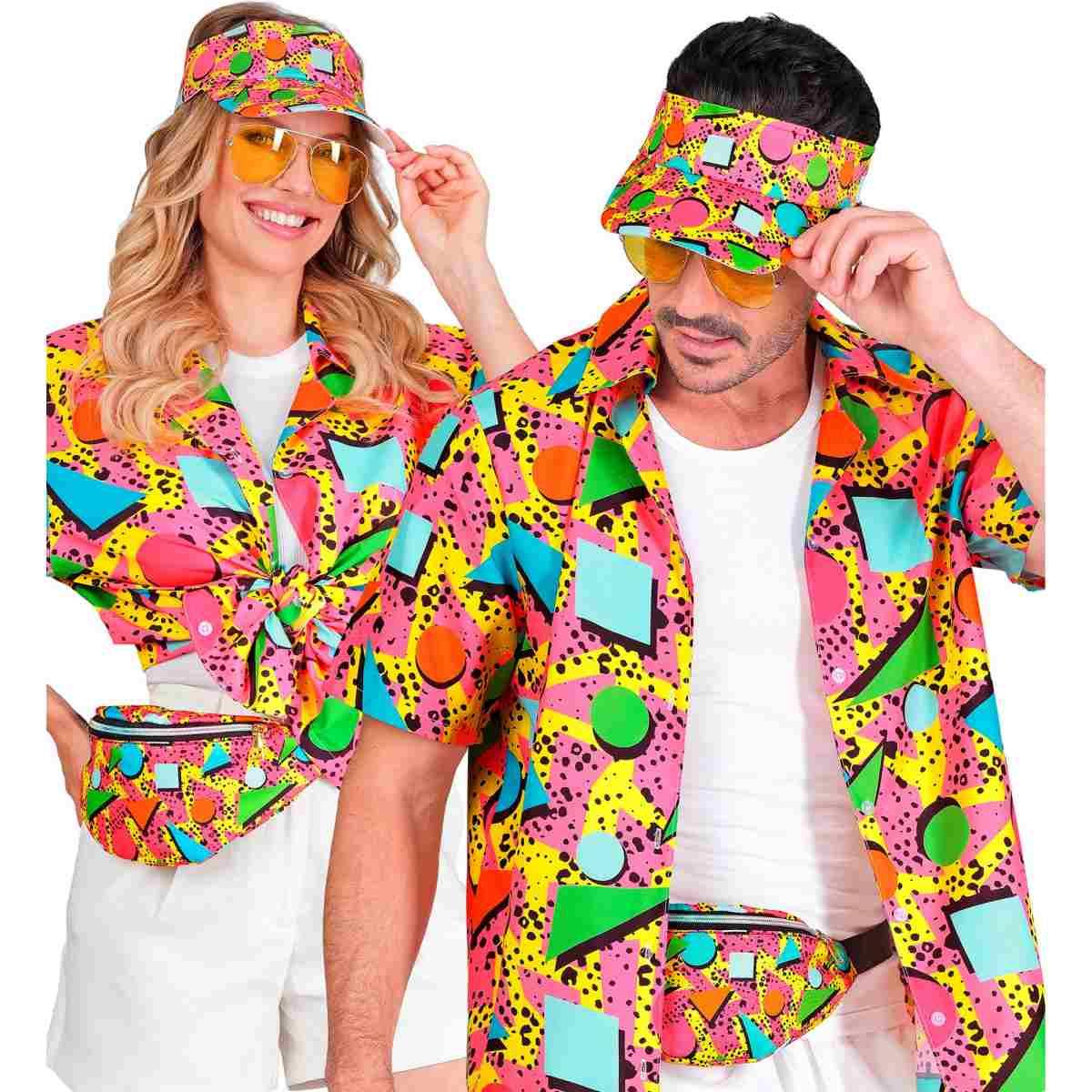 Cappello visiera moda funky marsupio multicolor anni
