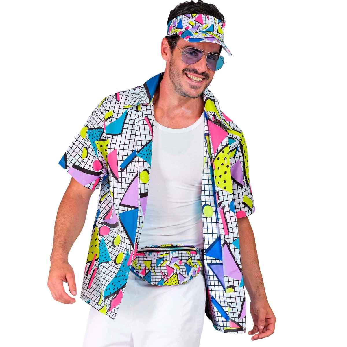 Cappello visiera moda funky visiera marsupio multicolor anni