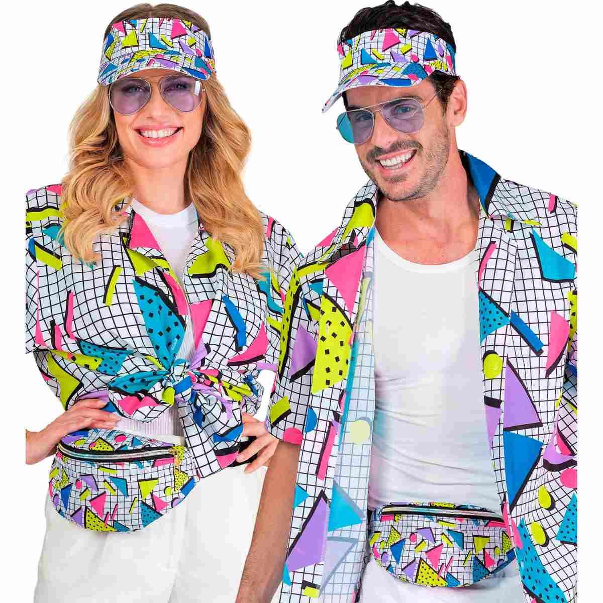 Cappello visiera moda funky visiera marsupio multicolor anni
