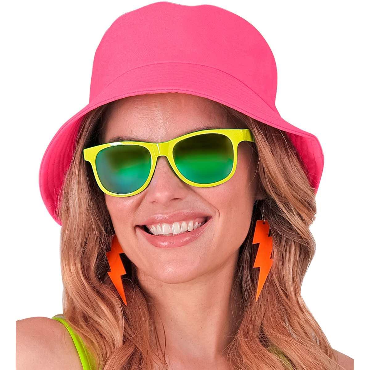 Cappello pescatore tessuto rosa fluo