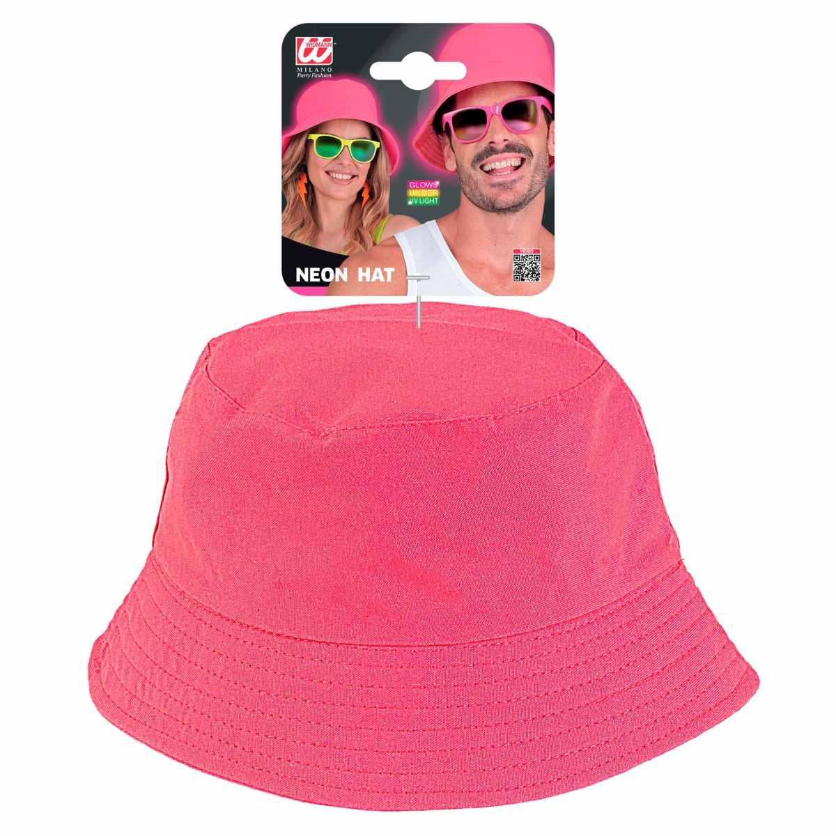 Cappello pescatore tessuto rosa fluo