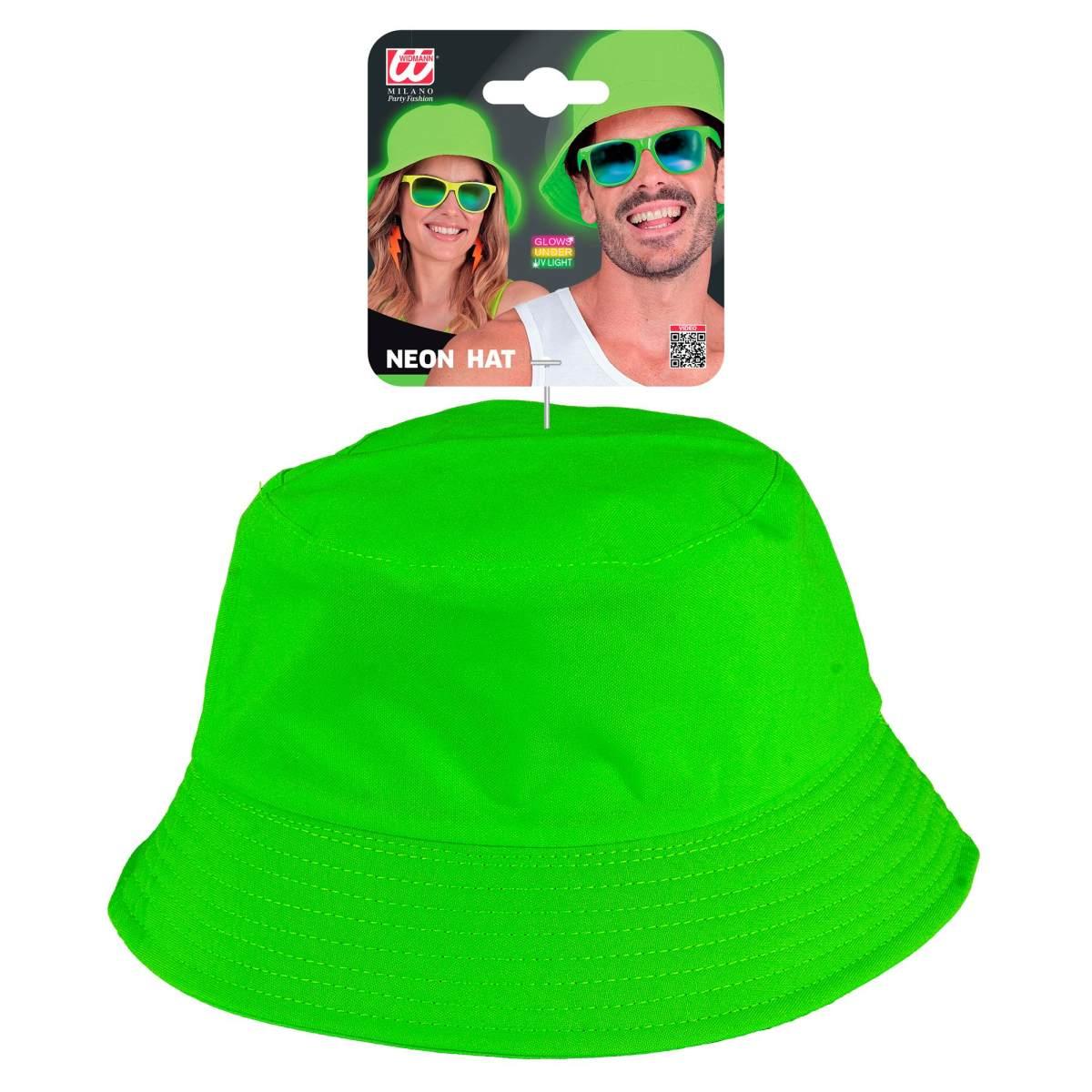 Cappello pescatore tessuto verde fluo
