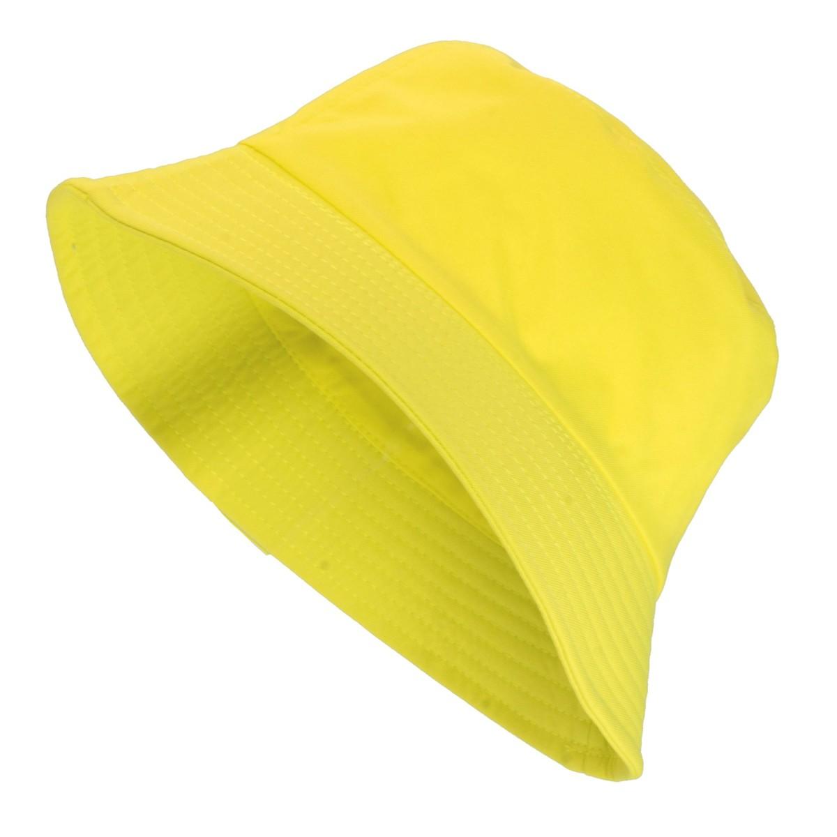 Cappello pescatore tessuto giallo fluo