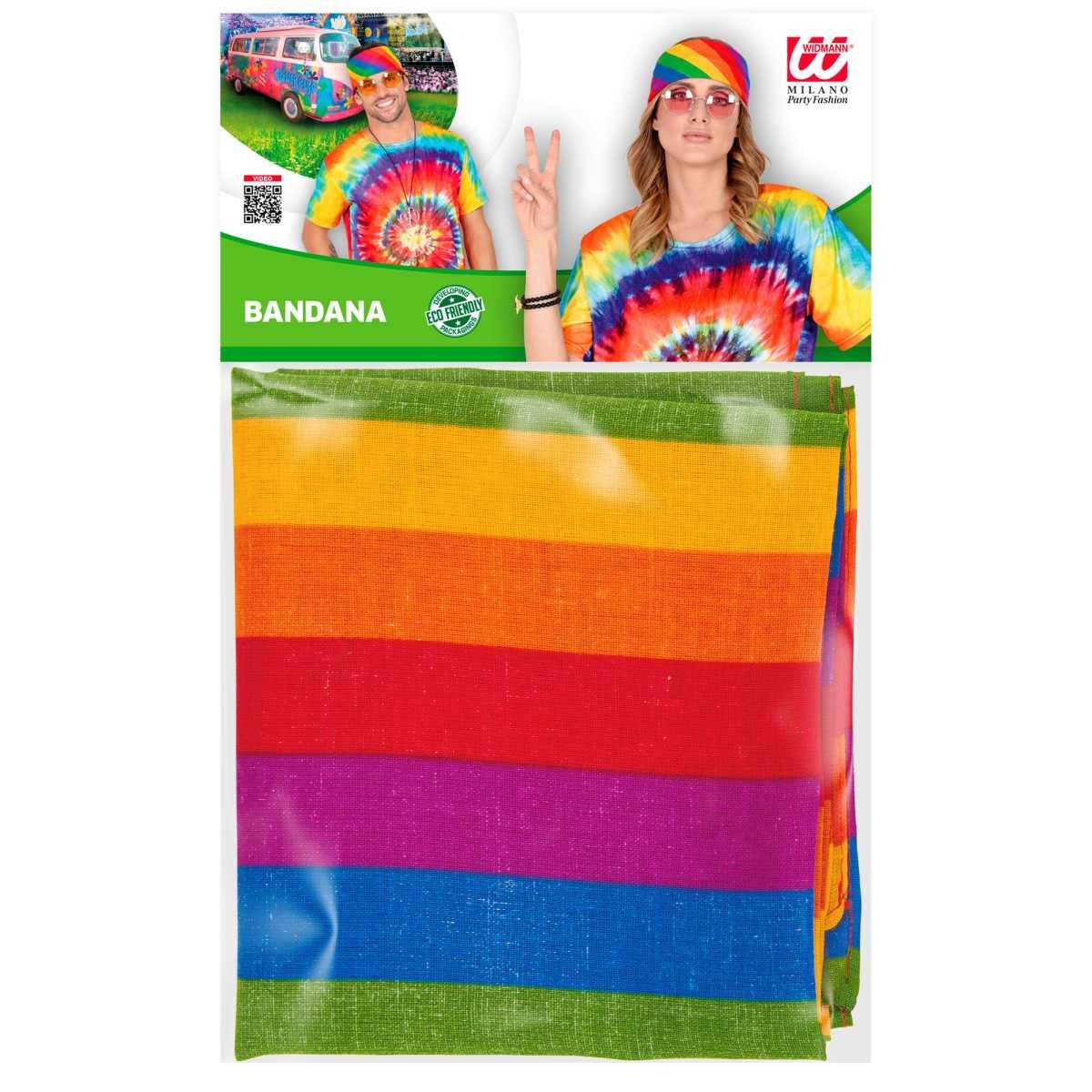 Bandana tessuto arcobaleno multicolor