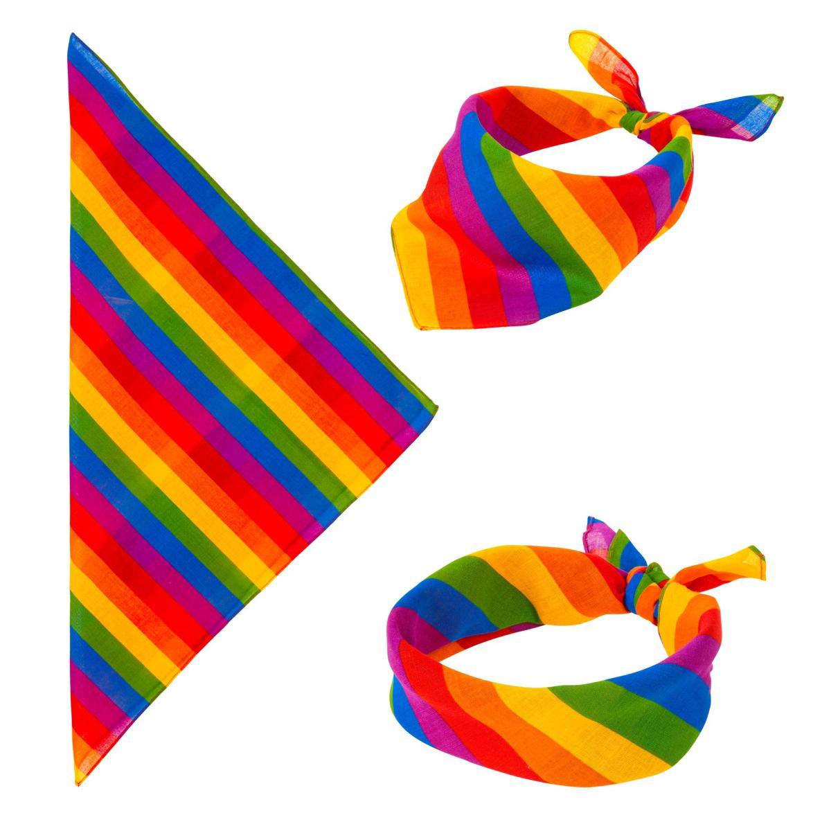 Bandana tessuto arcobaleno multicolor