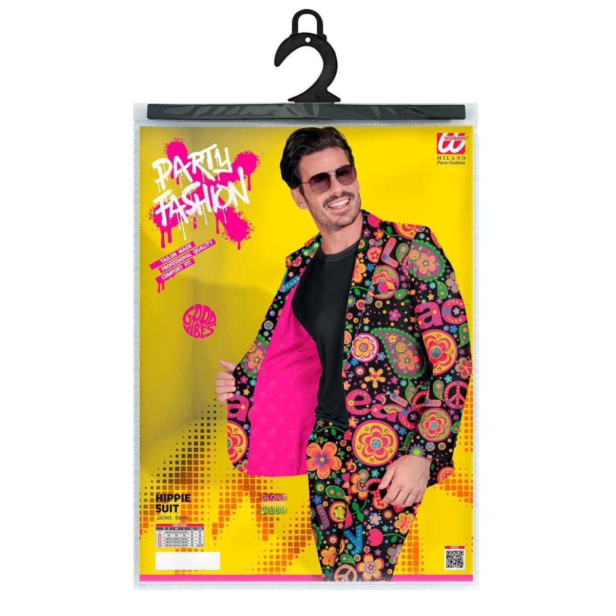 Costume completo hippie fluorescente