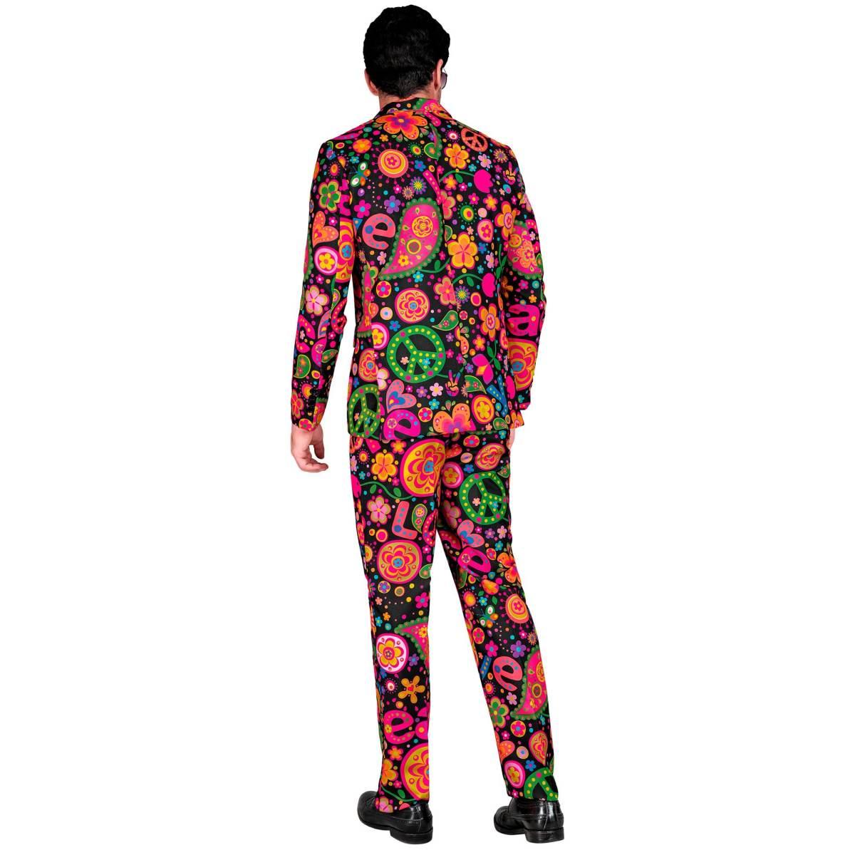 Costume completo hippie fluorescente