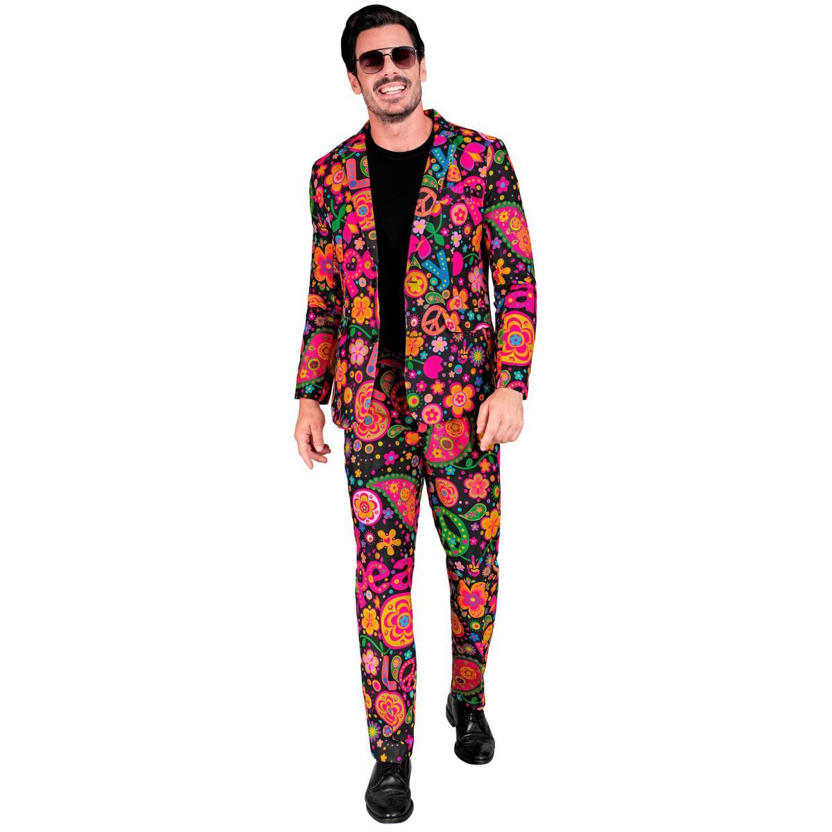 Costume completo hippie fluorescente