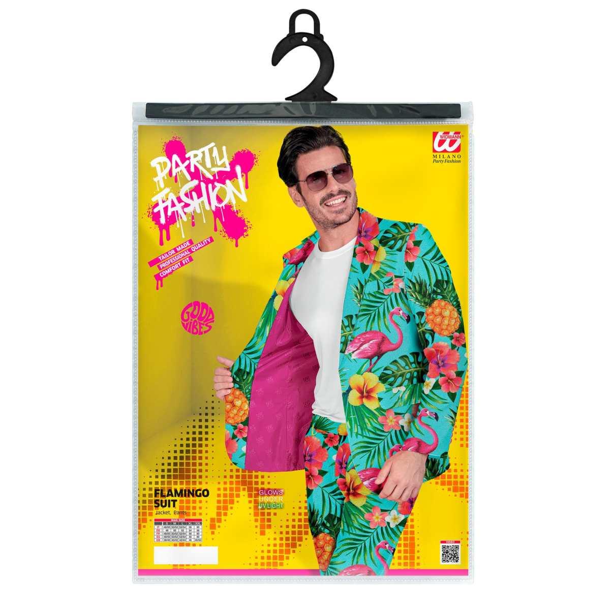 Costume completo summer party hawaii azzurro