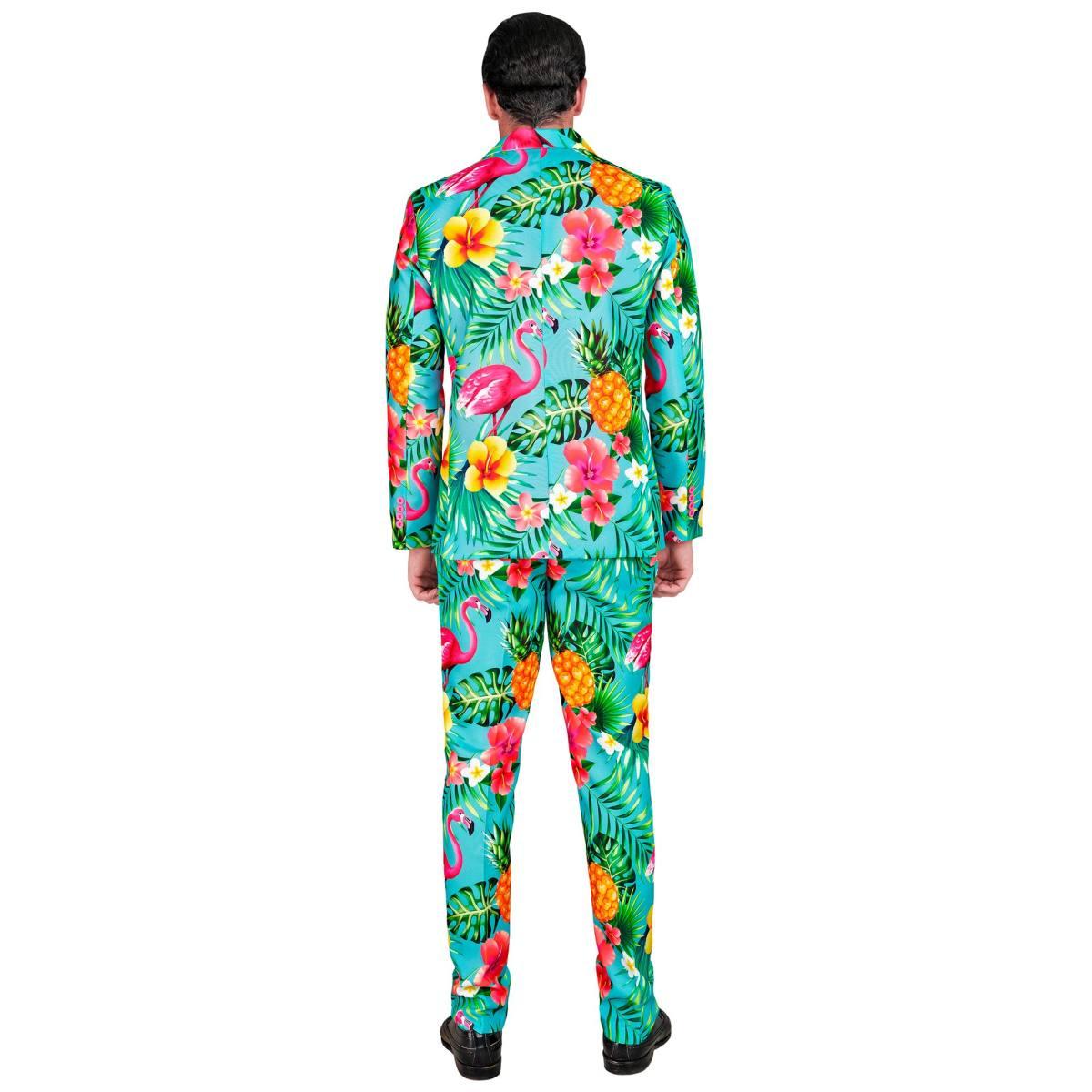 Costume completo summer party hawaii azzurro
