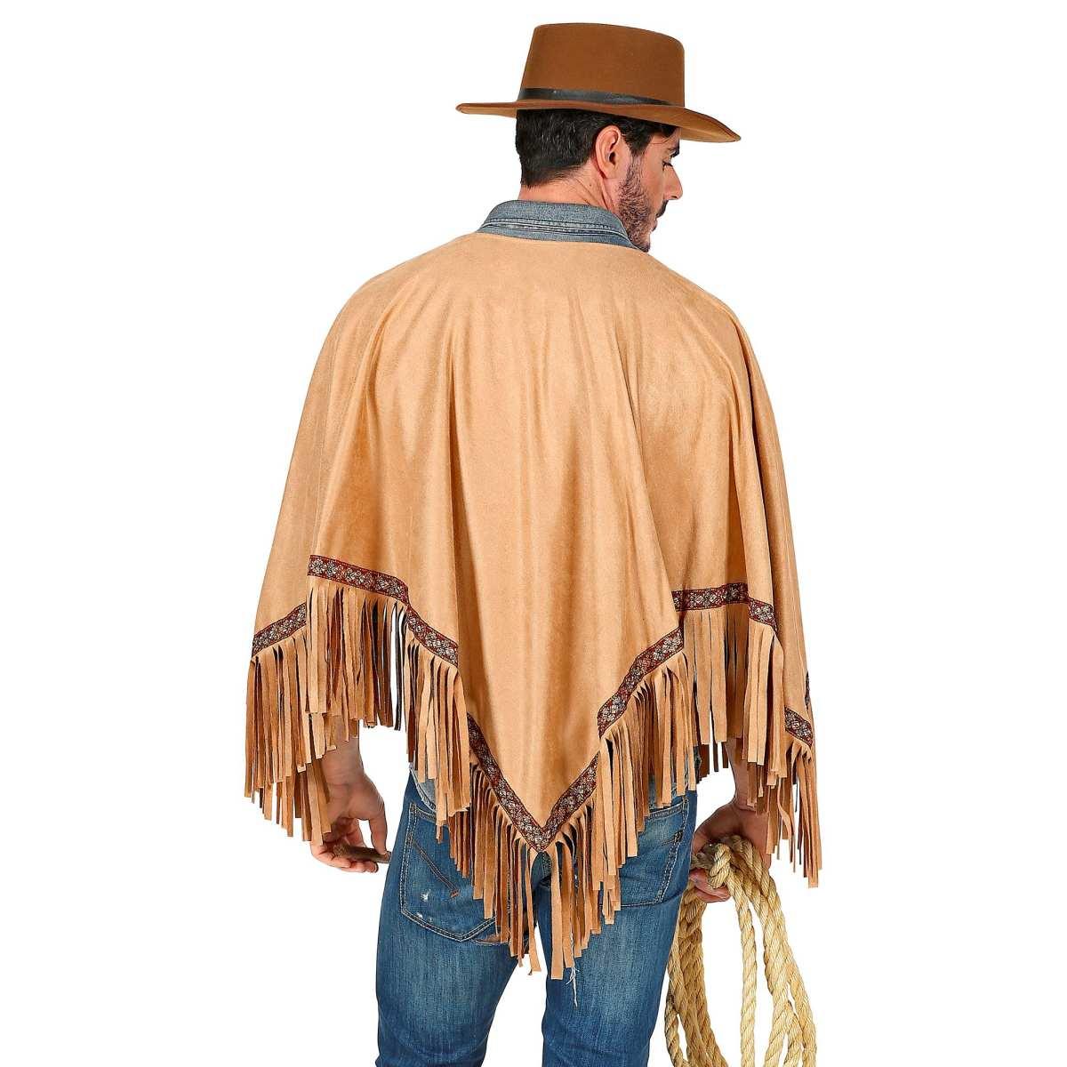 Poncho scamosciato