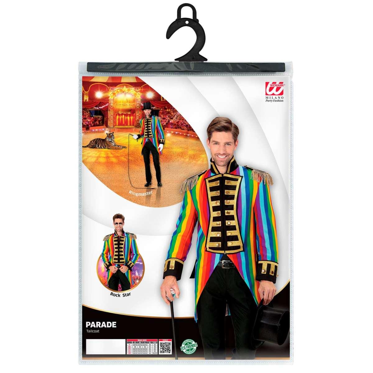 Giacca parata righe arcobaleno multicolor