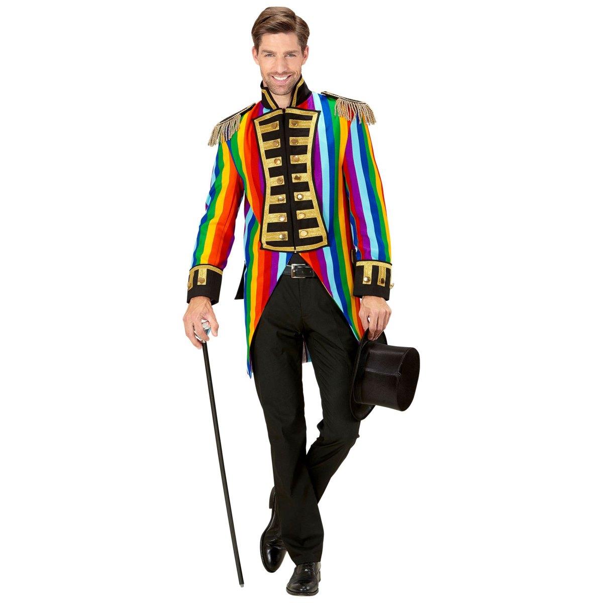 Giacca parata righe arcobaleno multicolor
