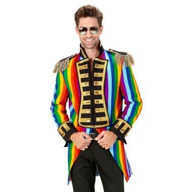 Giacca parata righe arcobaleno multicolor