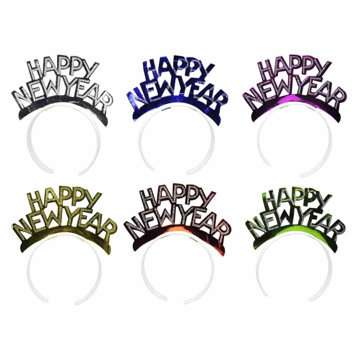 Cerchietto happy new year 6 colori