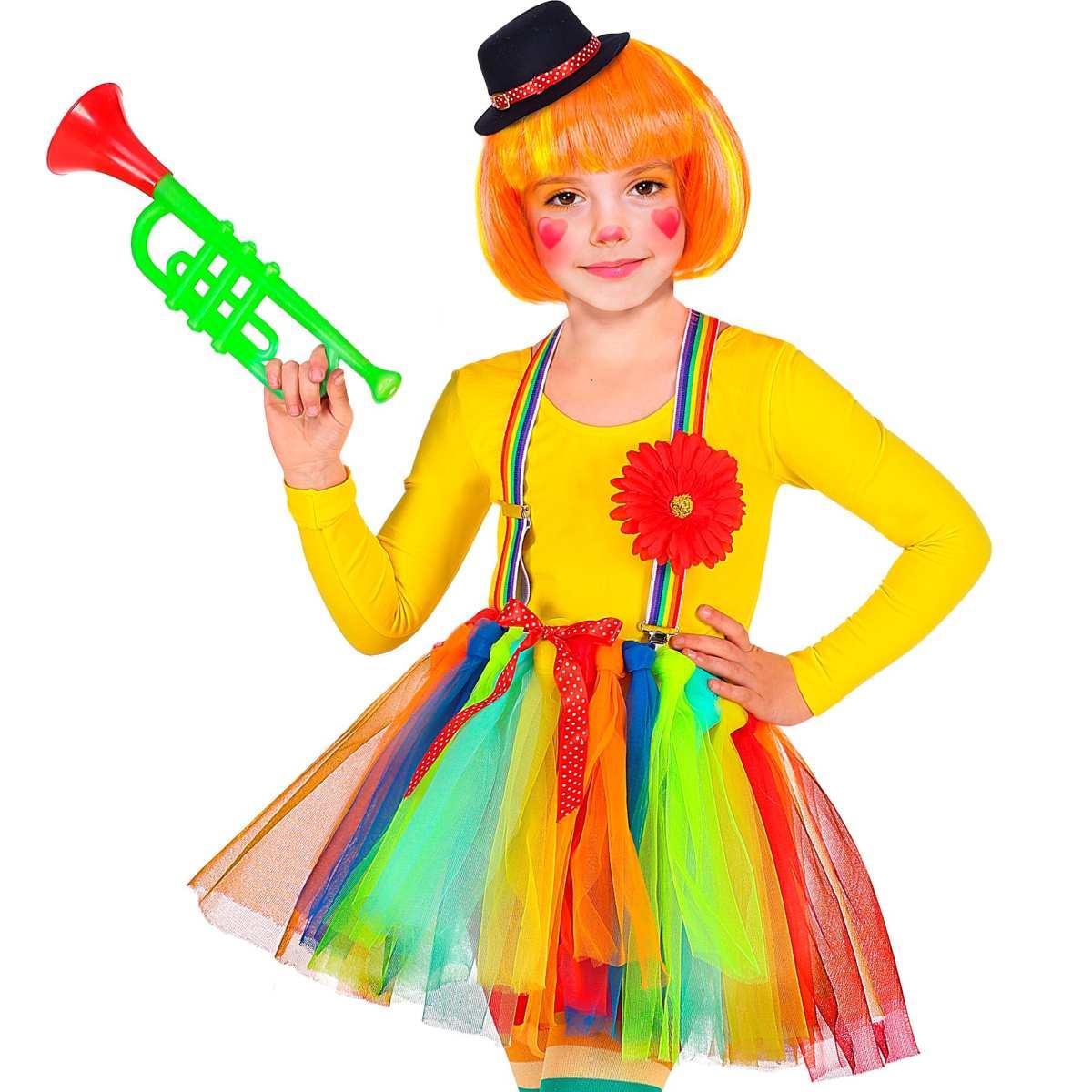 Gonna clown bretelle cappello