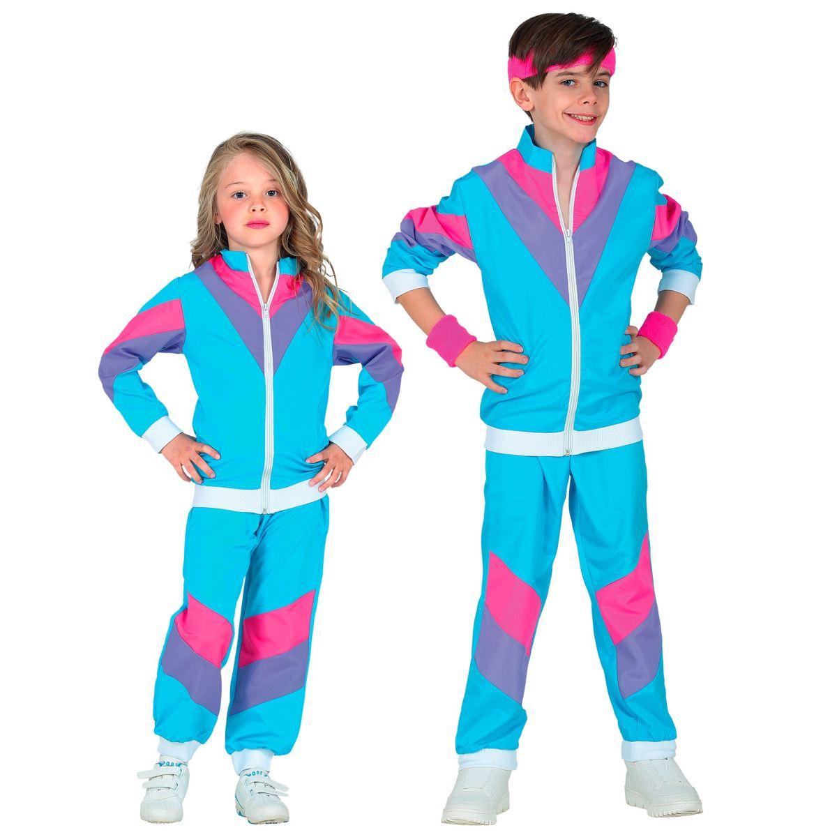 Costume tuta anni 70 80 dance azzurra