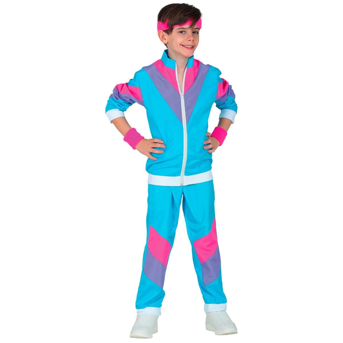 Costume tuta anni 70 80 dance azzurra