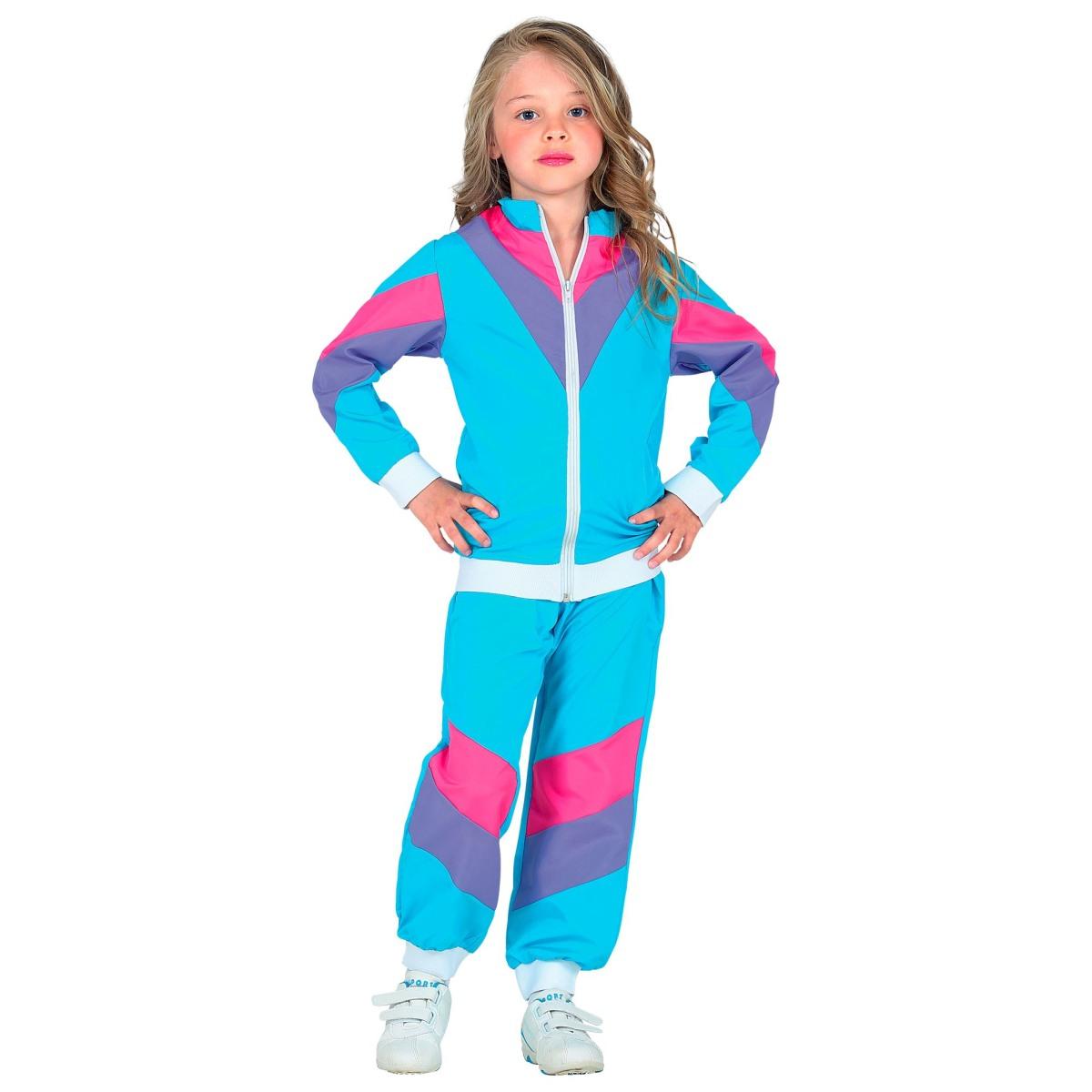 Costume tuta anni 70 80 dance azzurra