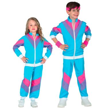 Costume tuta anni 70 80 dance azzurra