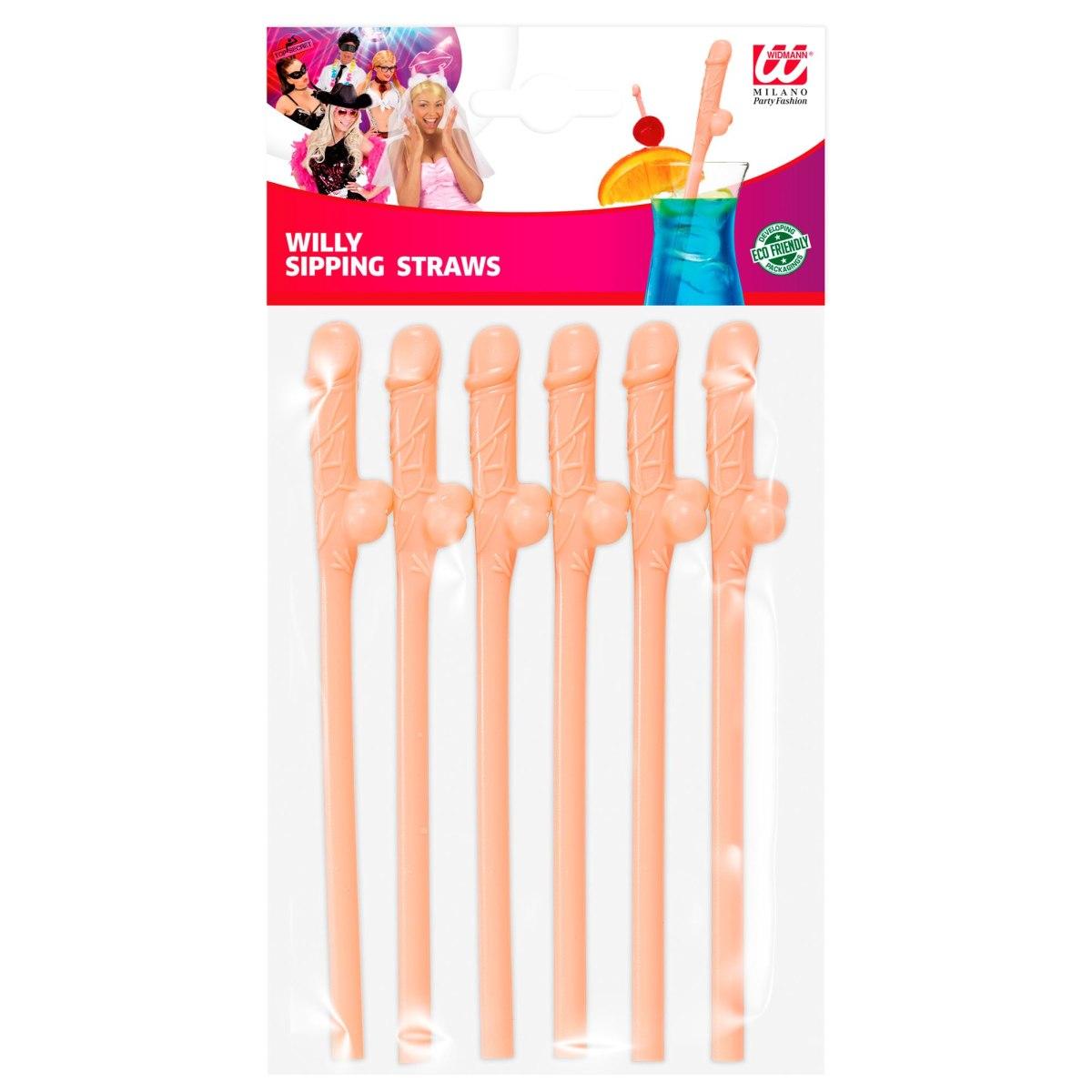 Cannucce pvc pene rosa 6 pz