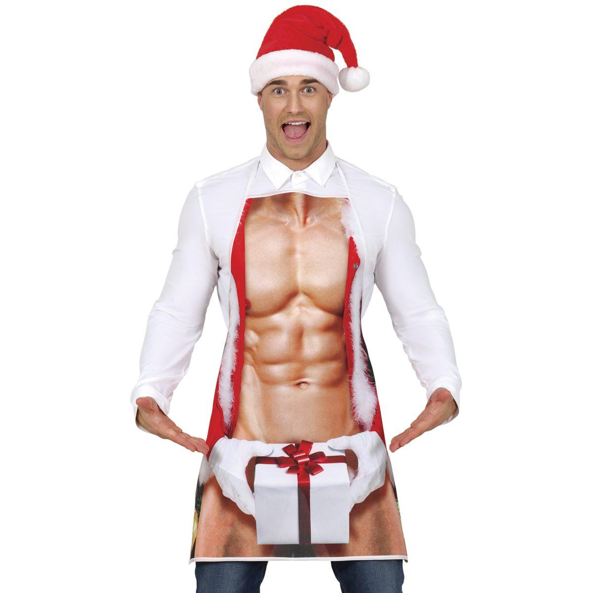 Grembiule natalizio in tessuto sexy uomo