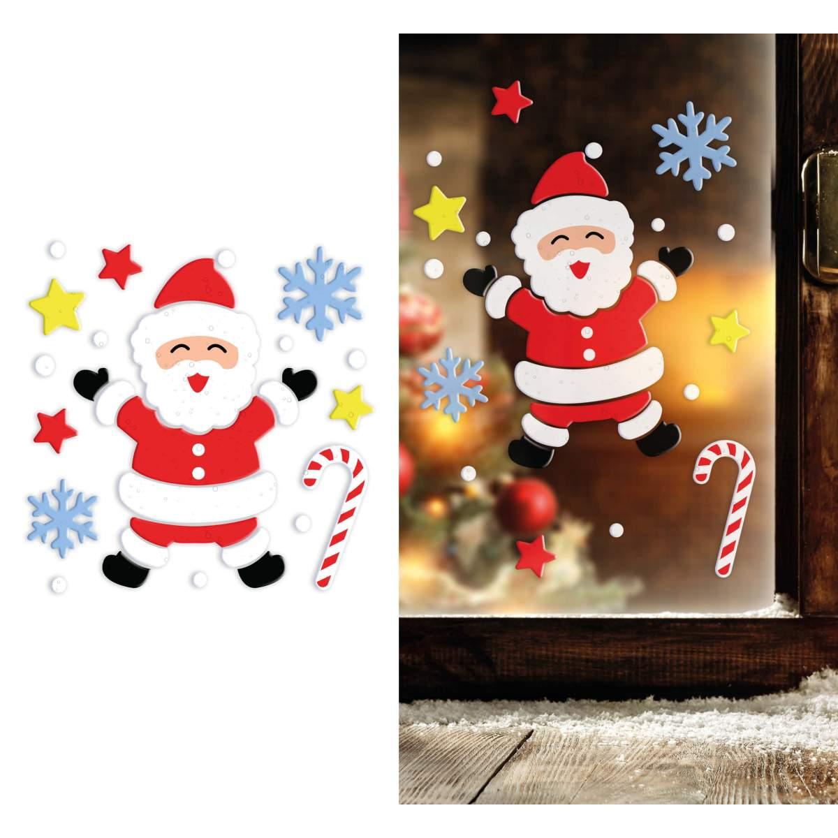 Vetrofanie gel adesive babbo natale 20 x 25 cm