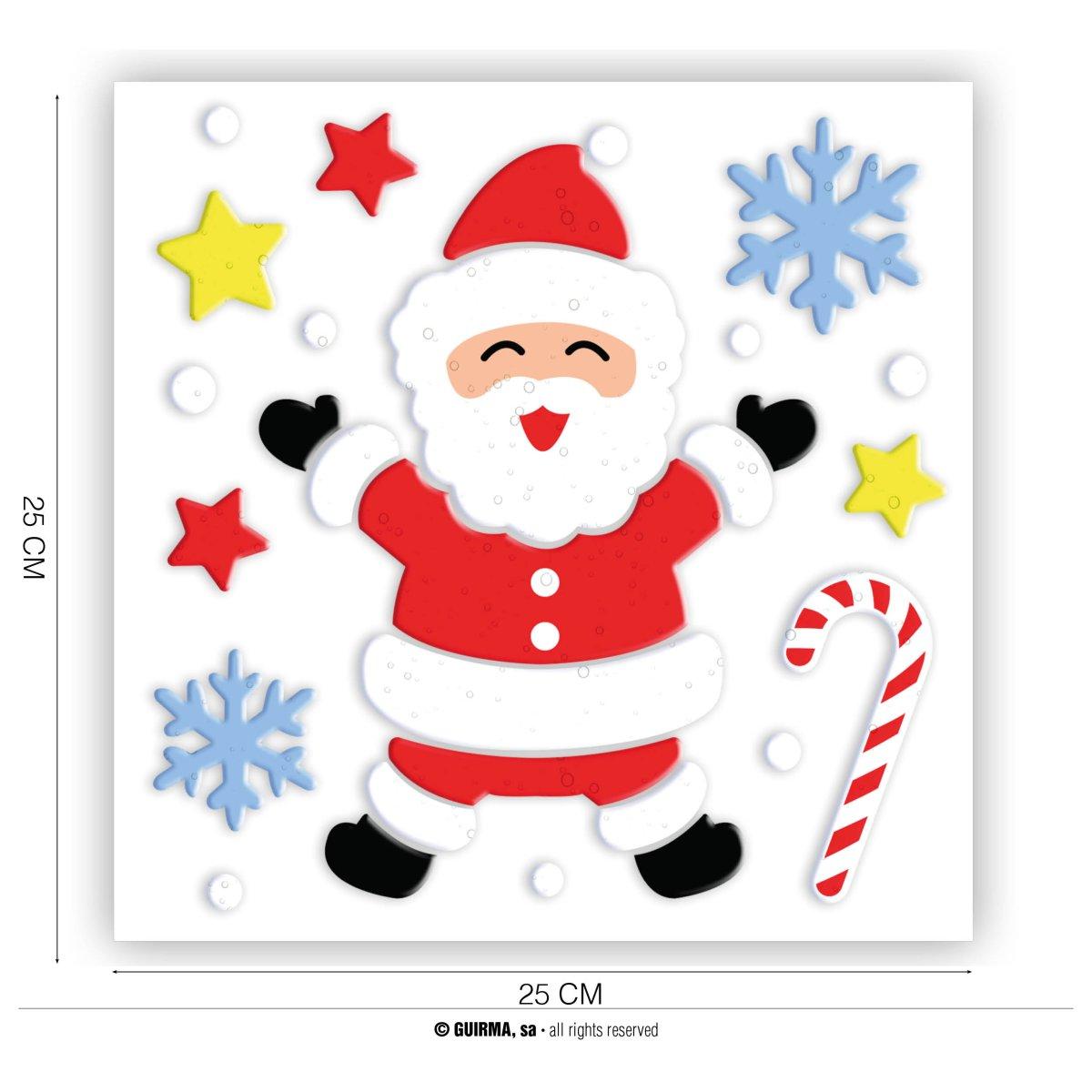 Vetrofanie gel adesive babbo natale 20 x 25 cm