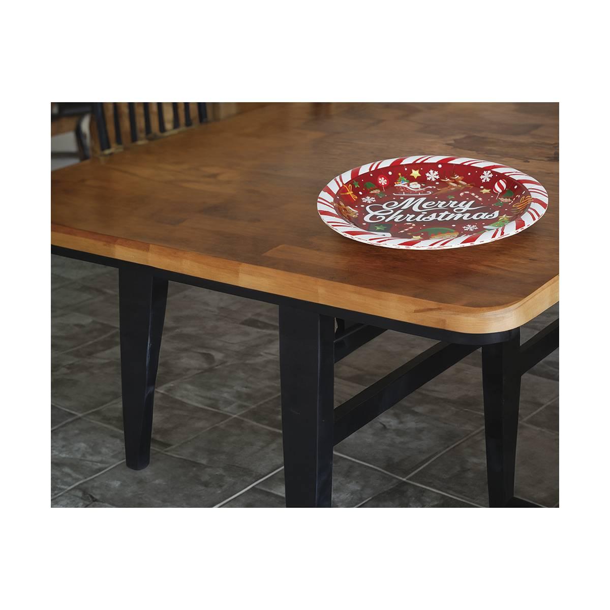 Piatti carta natalizio scritta Ø 23 cm