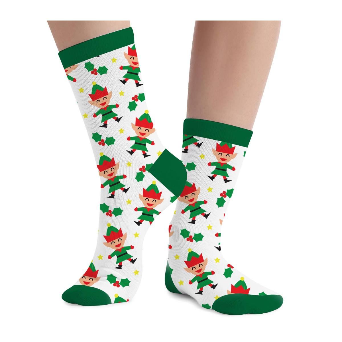 Calzini natale bianchi elfi