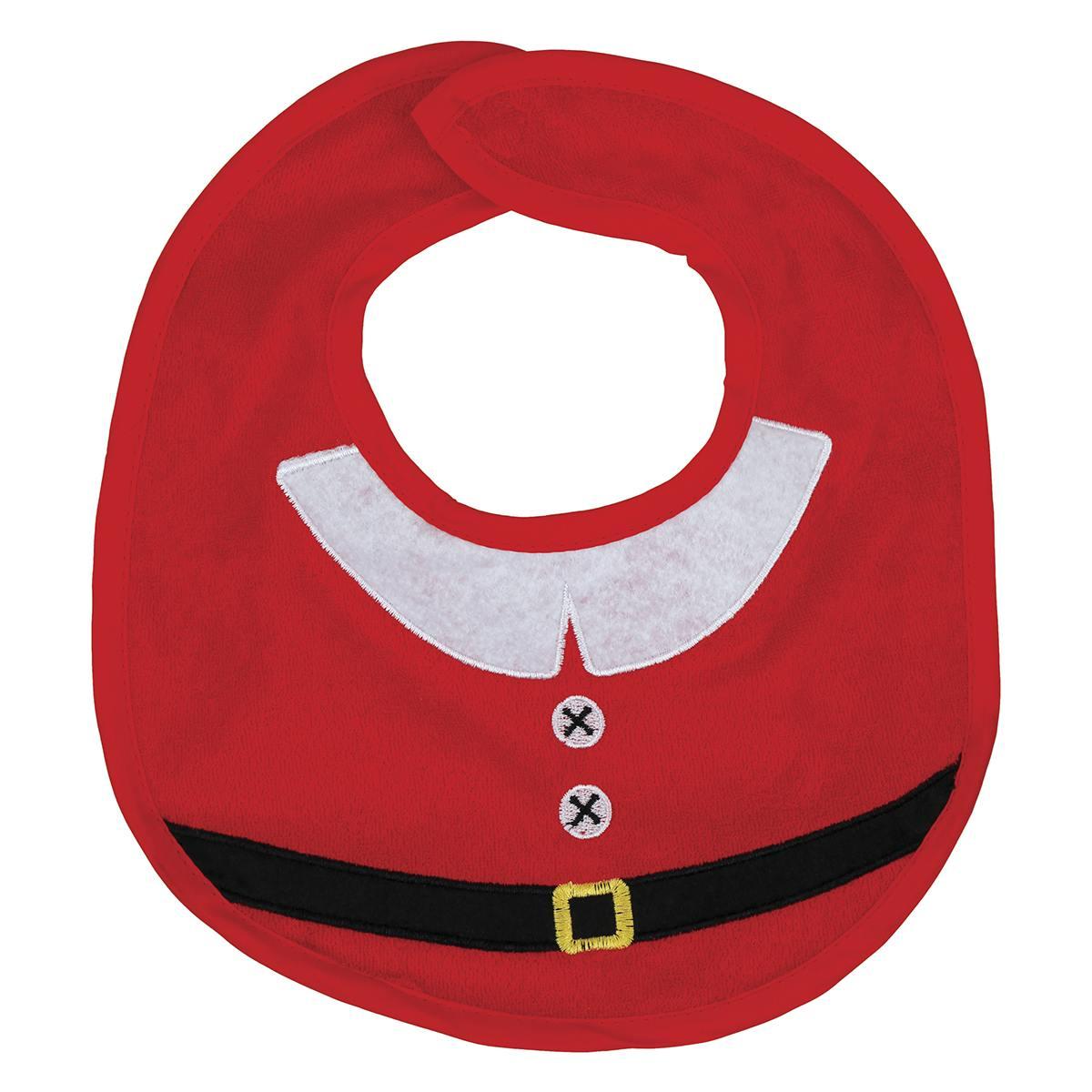 Bavaglino natalizio in tessuto rosso