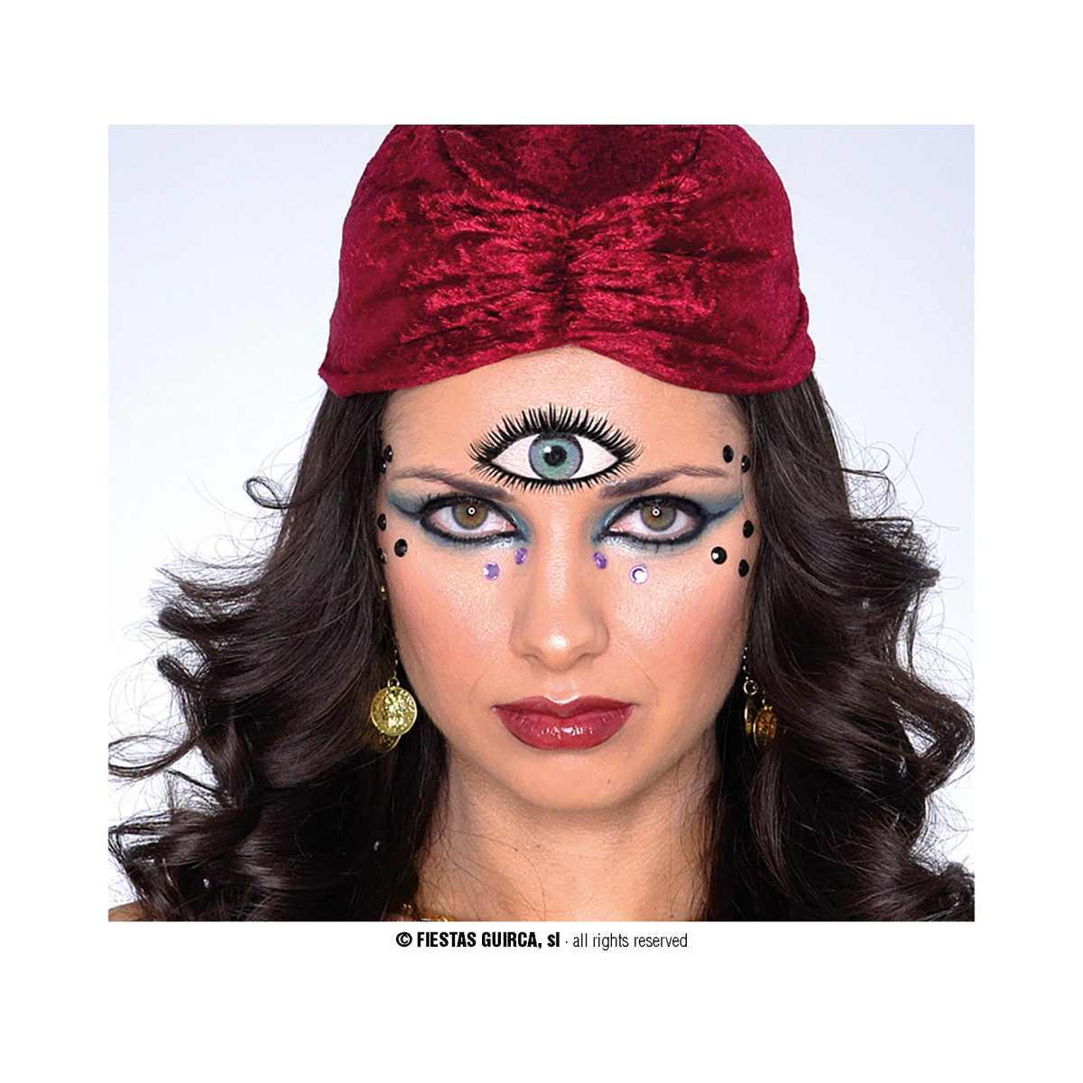 Trucco decorazioni adesive viso cartomante