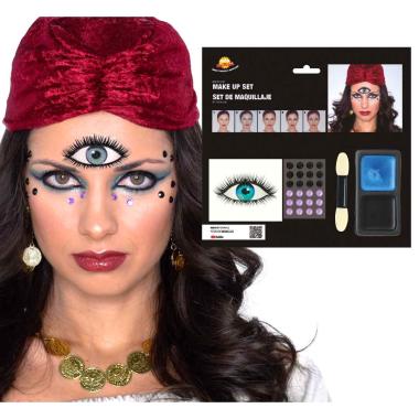 Trucco decorazioni adesive viso cartomante