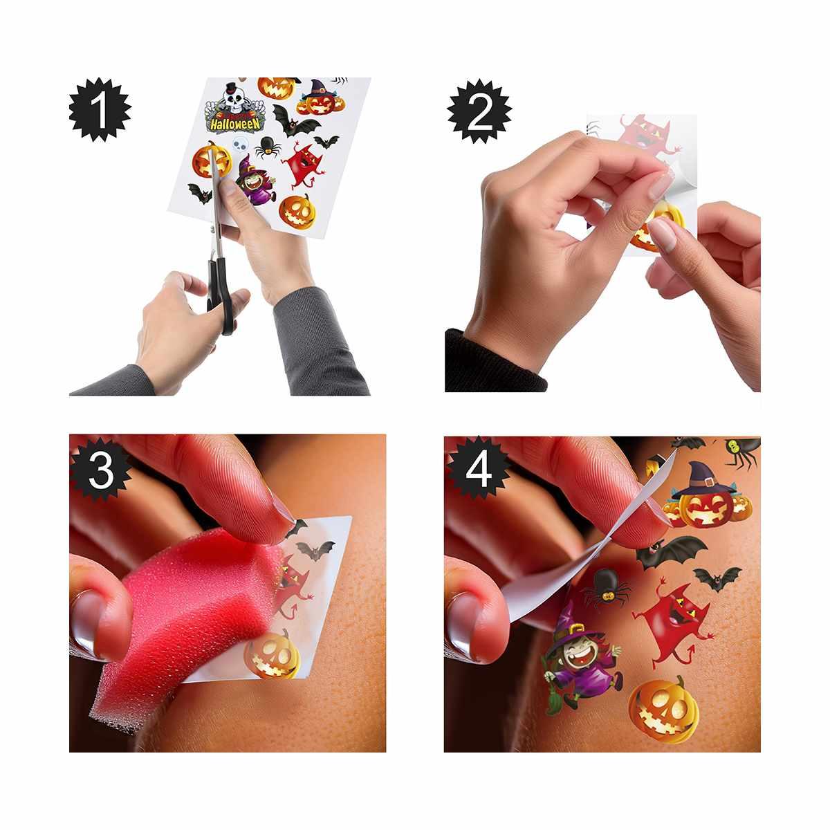 Tatuaggi corpo halloween rimovibili assortiti