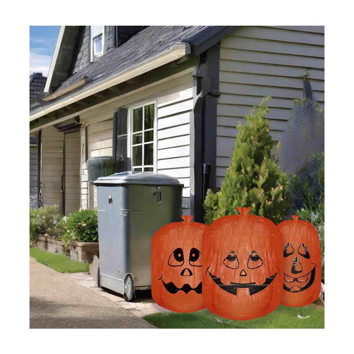 Sacchi halloween arancioni zucche assortiti Set 3 pz
