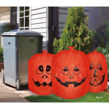 Sacchi halloween arancioni zucche assortiti Set 3 pz