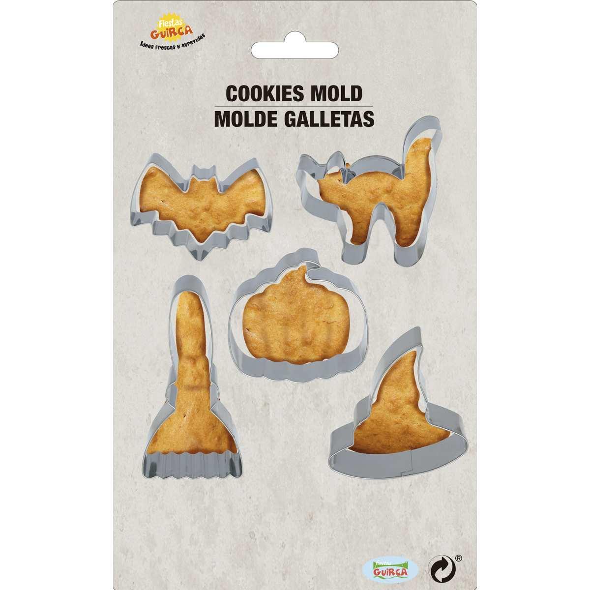 Formine tagliabiscotti halloween metallo 5 pz