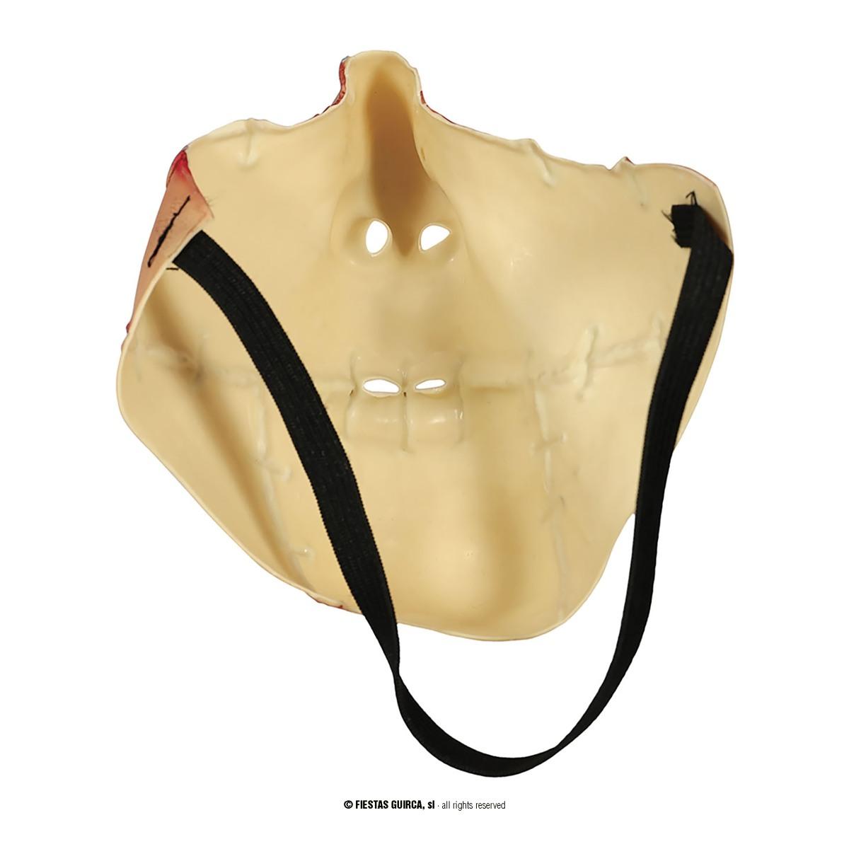 Maschera viso horror lattice bocca cucita