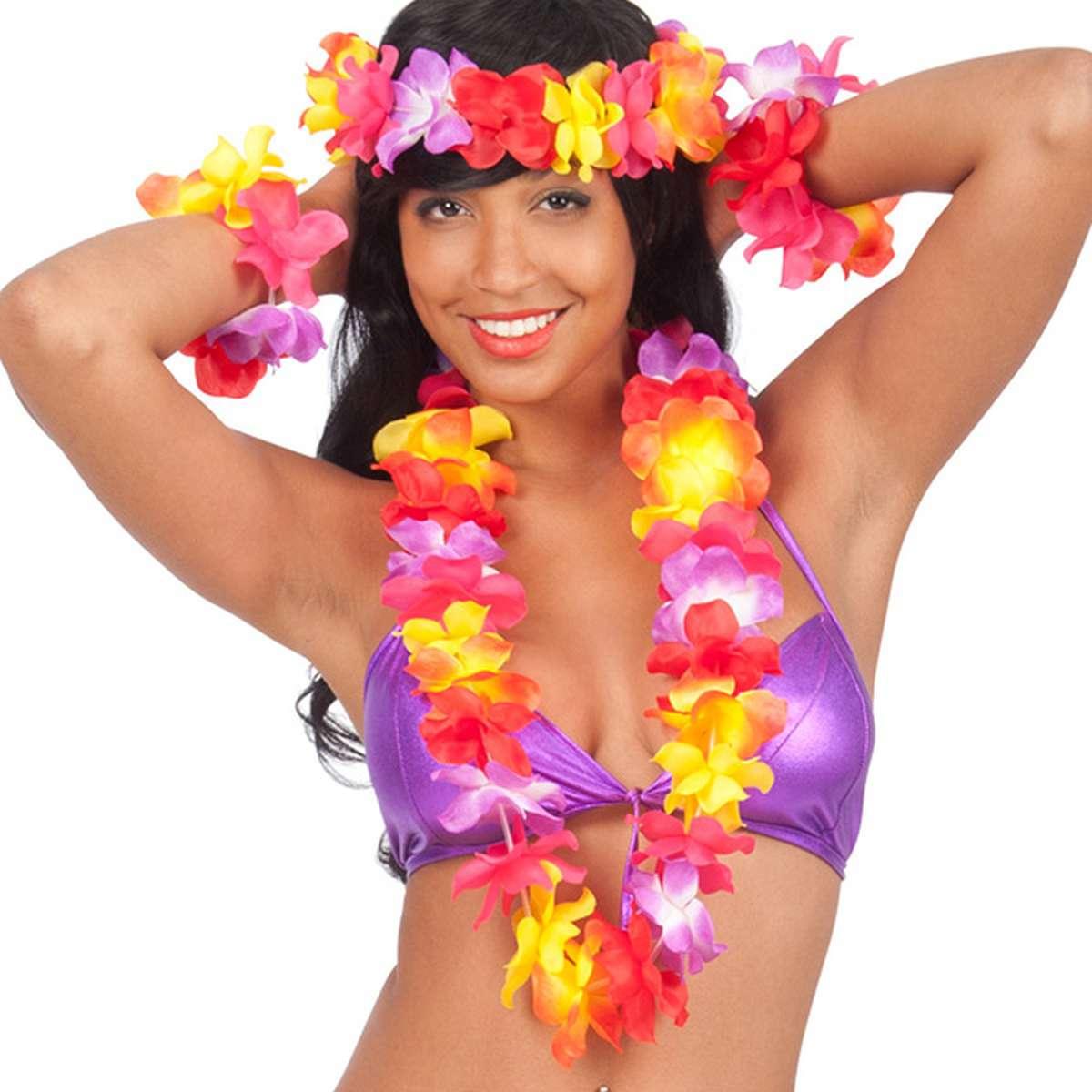 Collana hawaii in tessuto