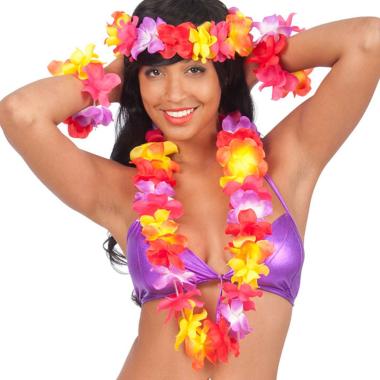 Collana hawaii in tessuto