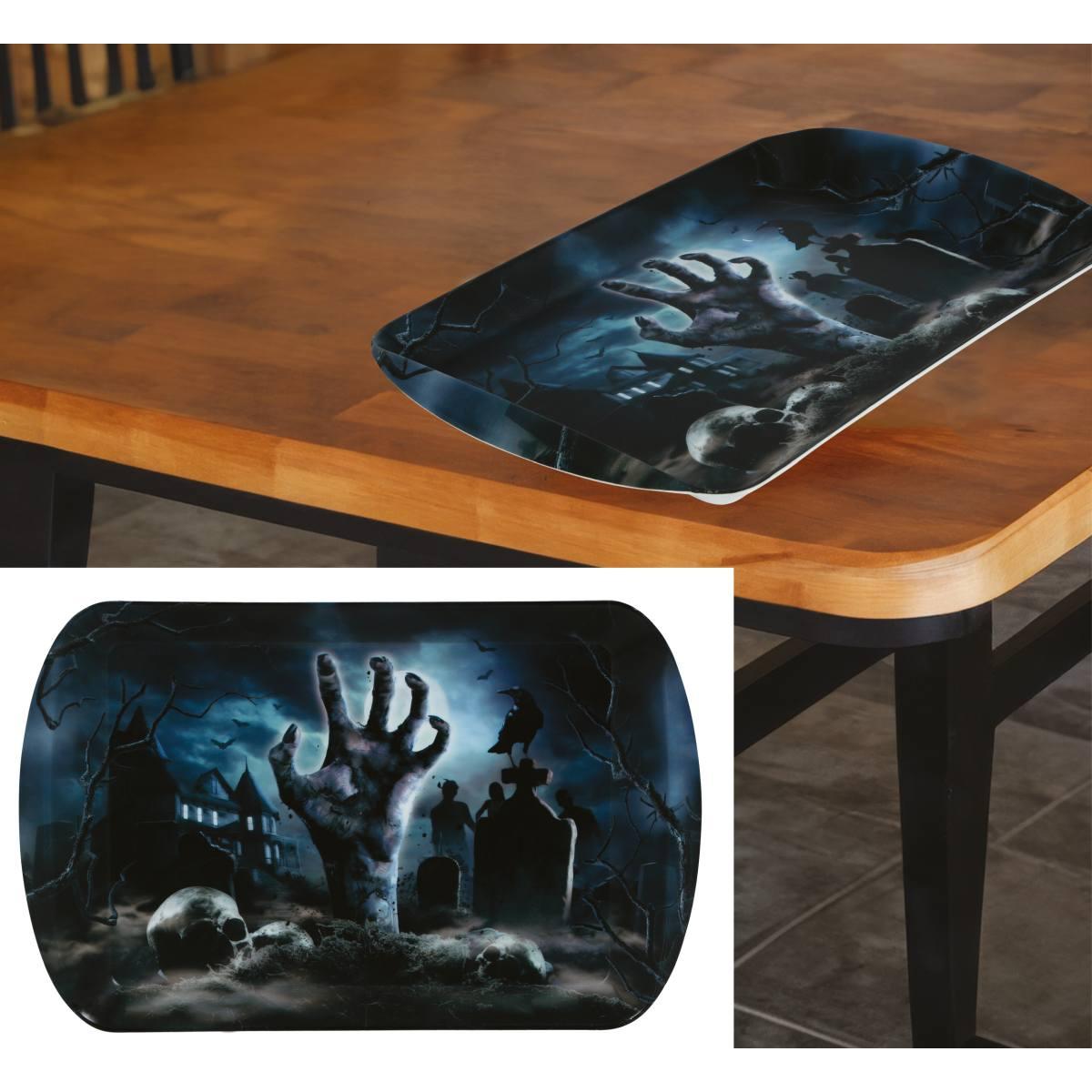 Vassoio halloween pvc cimitero