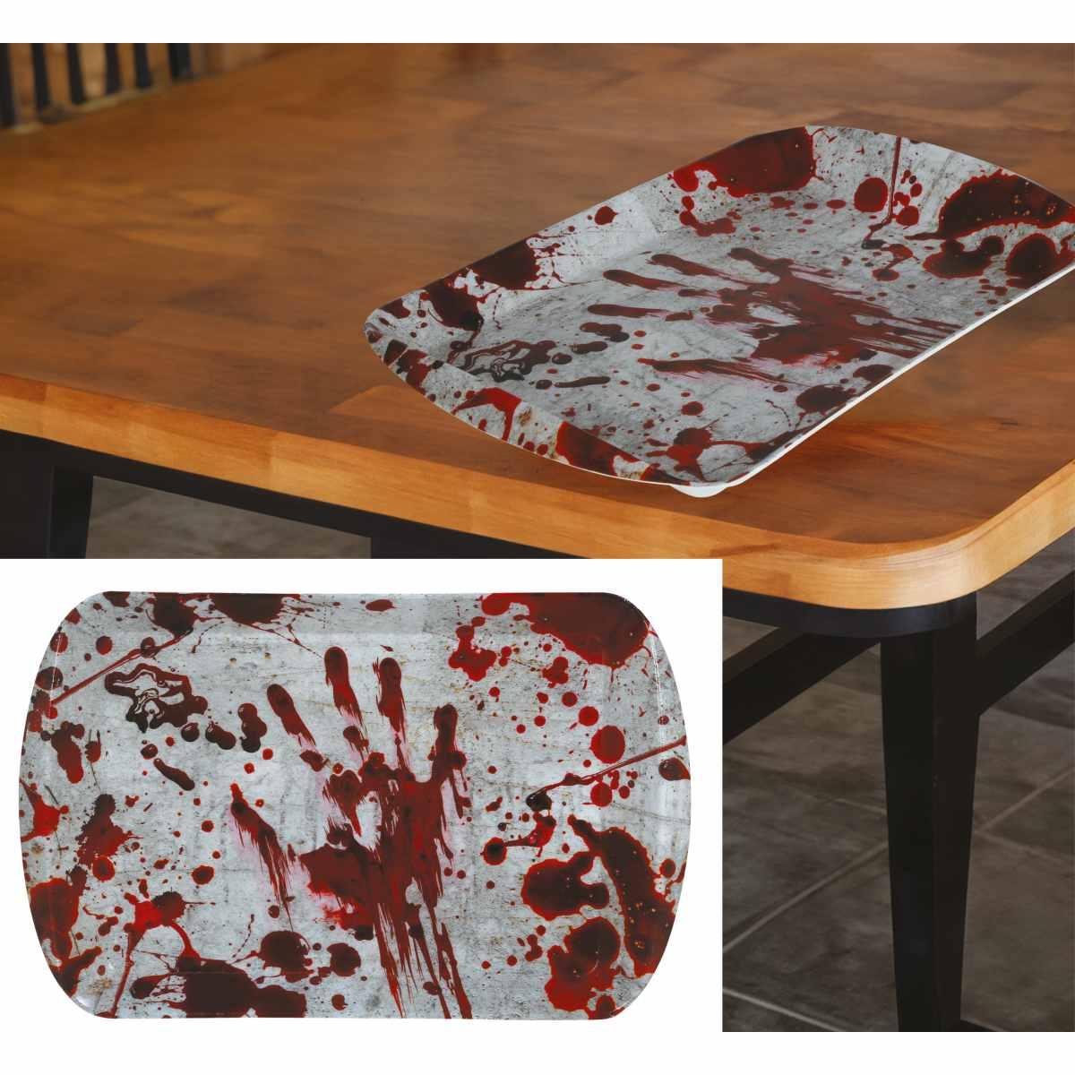 Vassoio halloween pvc impronte insanguinate