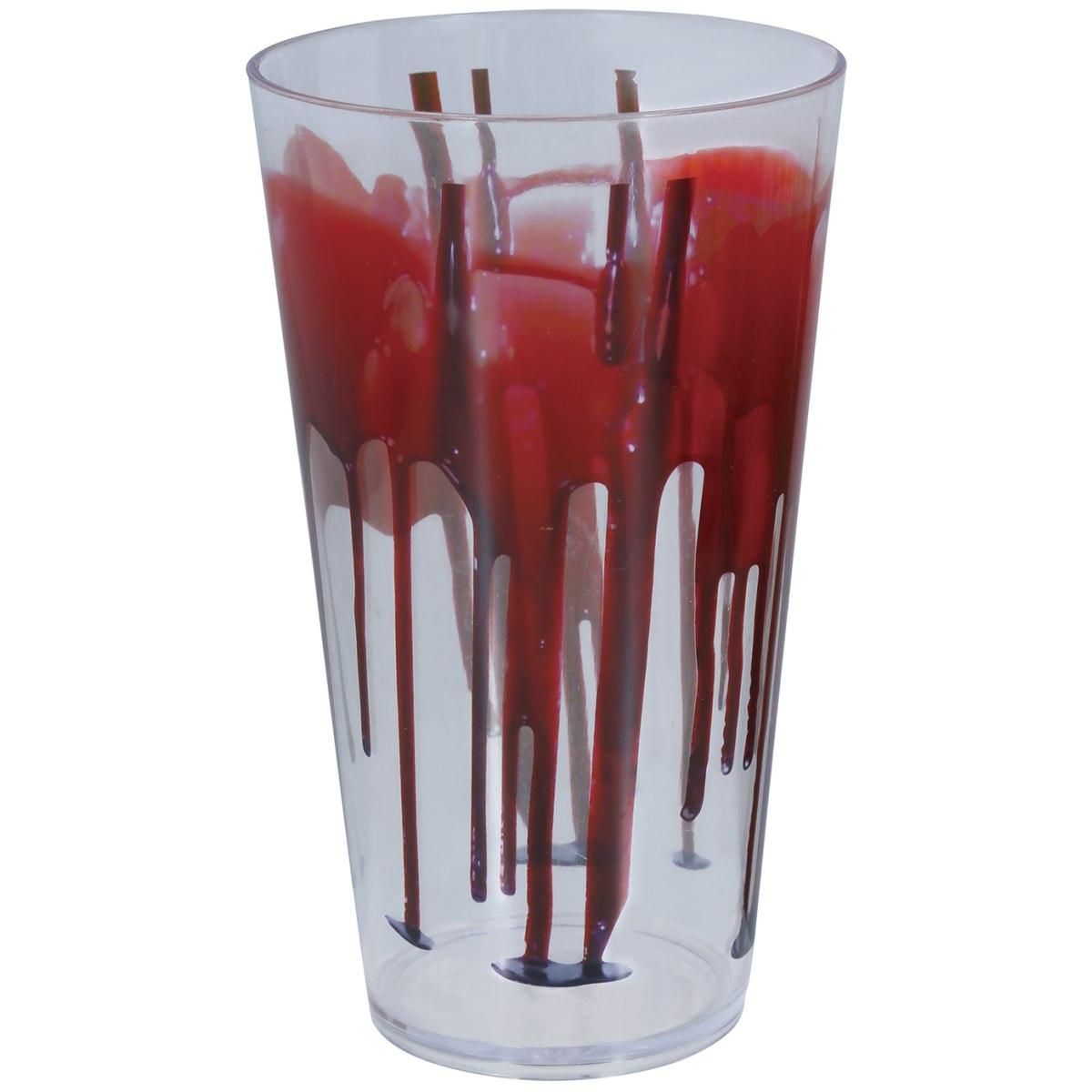 Bicchiere halloween pvc trasparente sangue