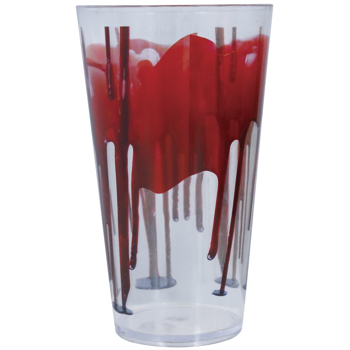 Bicchiere halloween pvc trasparente sangue