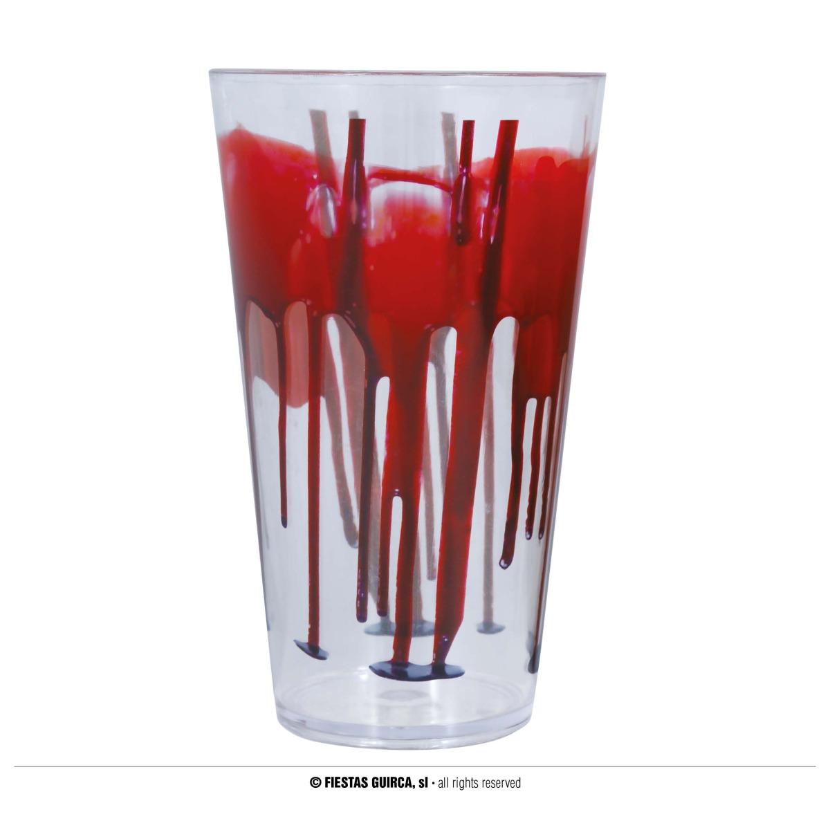Bicchiere halloween pvc trasparente sangue