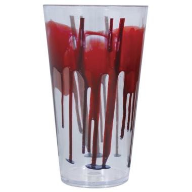 Bicchiere halloween pvc trasparente sangue