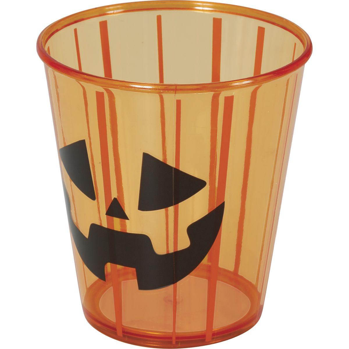 Bicchiere halloween pvc arancione zucca