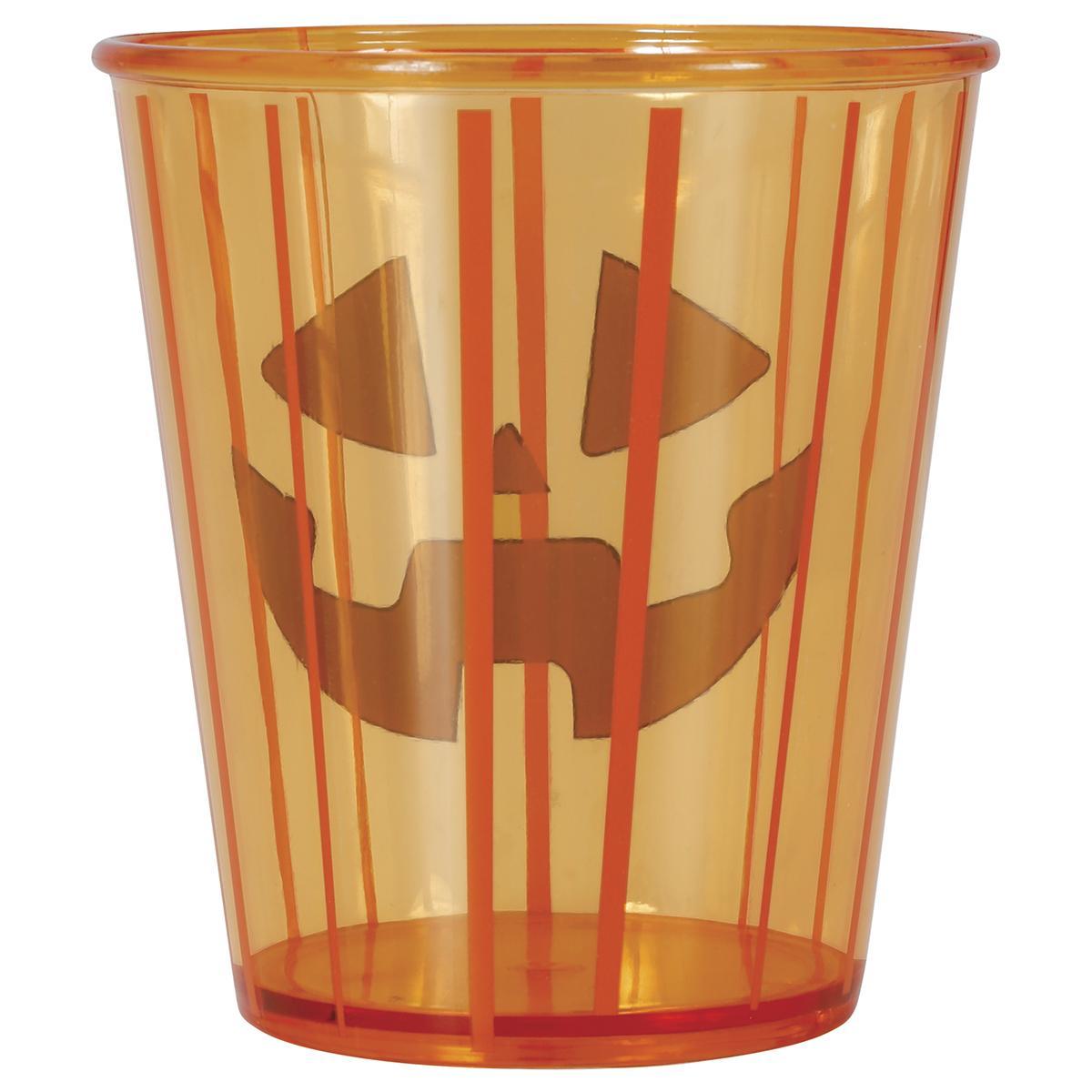 Bicchiere halloween pvc arancione zucca