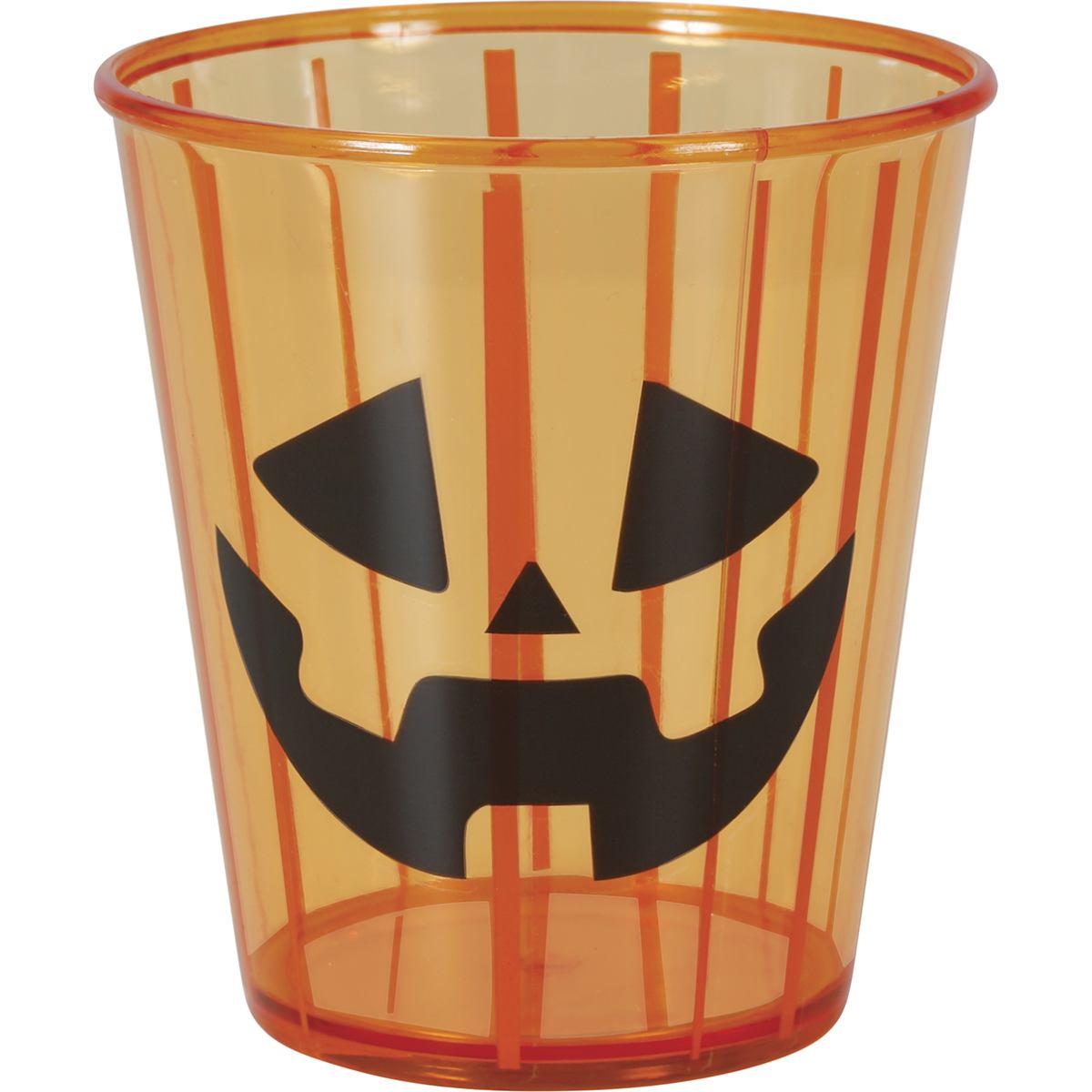 Bicchiere halloween pvc arancione zucca